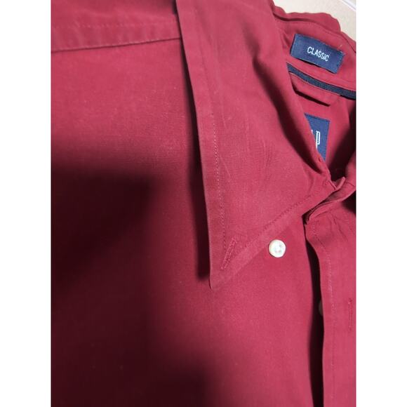 GAP Red Button Down Normcore, Minimal, Prep, Size Medium - Picture 6 of 12